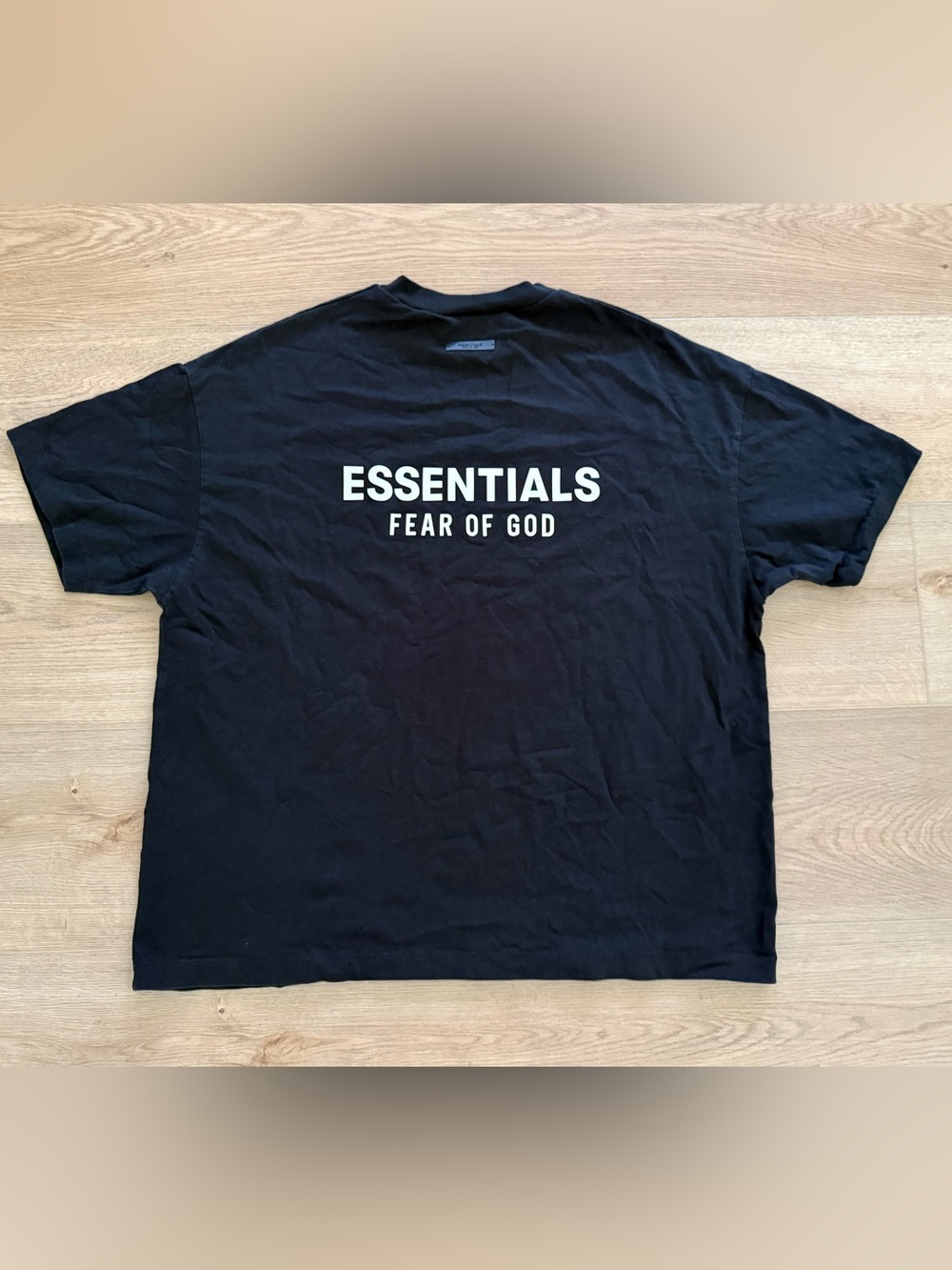 Fear of God ESSENTIALS Heavyweight Oversized Logo T-Shirt XXL Black